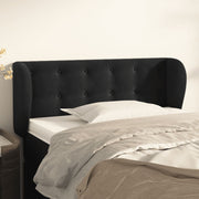Testiera ad Orecchio Nera 83 x 23 x 78/88 cm in Velluto cod mxl 50409