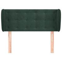 Testiera ad Orecchio Verde Scuro 103x23x78/88 cm in Velluto 3117623