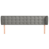 Testiera ad Orecchio Grigio Chiaro 163x23x78/88 cm in Velluto 3117632