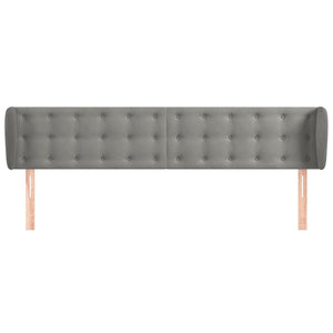 Testiera ad Orecchio Grigio Chiaro 203x23x78/88 cm in Velluto 3117644