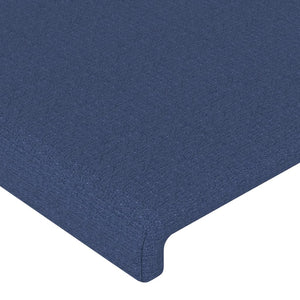 Testiera ad Orecchio-Testata con Orecchie Blu 83x23x118/128 cm in Tessuto 798623