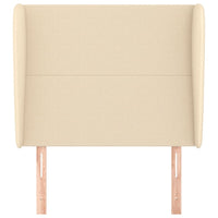 Testiera ad Orecchio Crema 93x23x118/128 cm in Tessuto 3117663