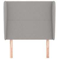 Testiera ad Orecchio-Testata con Orecchie Grigio Chiaro 103x23x118/128 cm in Tessuto 548392