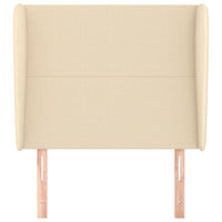 Testiera ad Orecchio Crema 103x23x118/128 cm in Tessuto