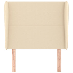 Testiera ad Orecchio Crema 103x23x118/128 cm in Tessuto
