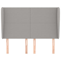 Testiera ad Orecchio-Testata con Orecchie Grigio Chiaro 147x23x118/128 cm in Tessuto 324164