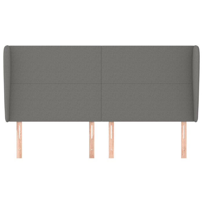 Testiera ad Orecchio GrigioScuro 183x23x118/128cm in Tessuto 3117691