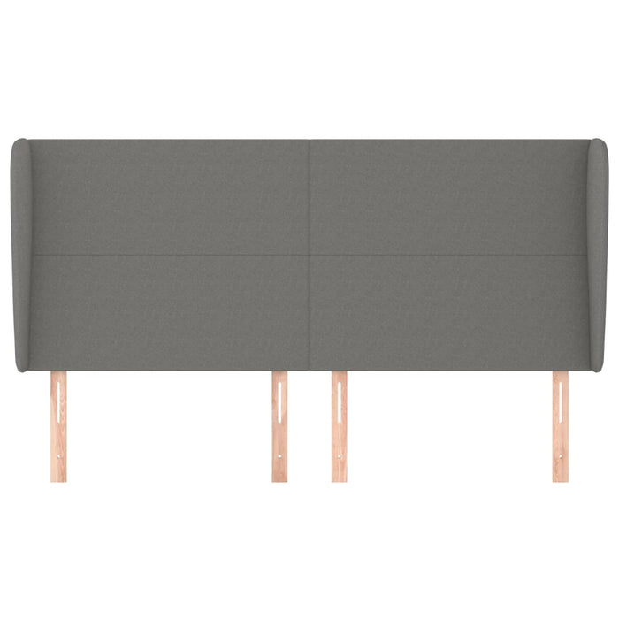 Testiera ad Orecchio GrigioScuro 203x23x118/128cm in Tessuto 3117699