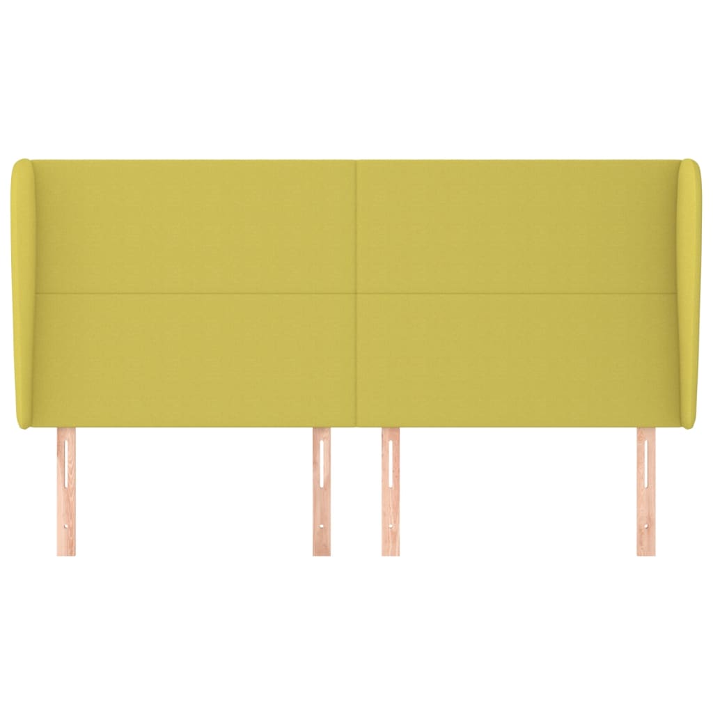 Testiera ad Orecchio Verde 203x23x118/128 cm in Tessuto