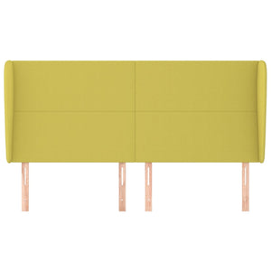 Testiera ad Orecchio Verde 203x23x118/128 cm in Tessuto