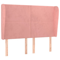 Testiera ad Orecchio Rosa 147x23x118/128 cm in Velluto 3117729