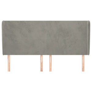 Testiera ad Orecchio Grigio Chiaro 183x23x118/128 cm in Velluto 3117736