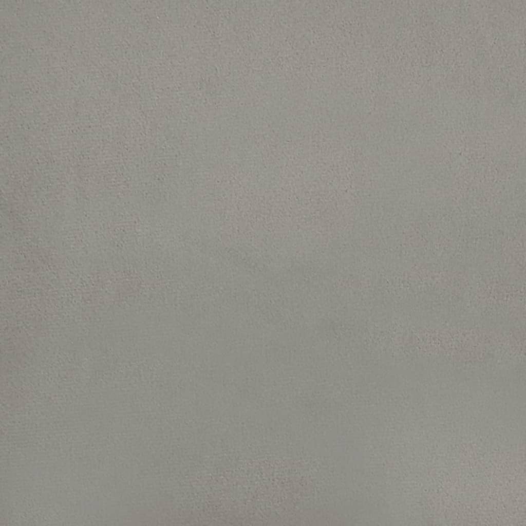 Testiera ad Orecchio Grigio Chiaro 203x23x118/128 cm in Velluto 3117742