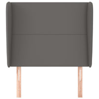 Testiera ad Orecchio-Testata con Orecchie Grigia 83x23x118/128 cm in Similpelle 851849