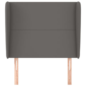 Testiera ad Orecchio-Testata con Orecchie Grigio Scuro 93x23x118/128cm in Similpelle 813125