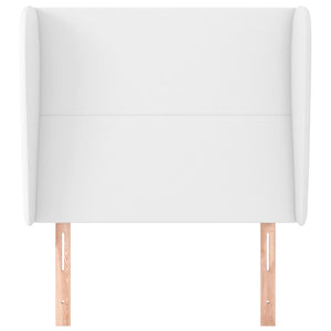 Testiera ad Orecchio-Testata con Orecchie Bianca 103x23x118/128 cm in Similpelle 293015