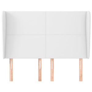 Testiera ad Orecchio-Testata con Orecchie Bianca 147x23x118/128 cm in Similpelle 151494