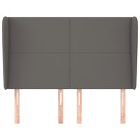 Testiera ad Orecchio-Testata con Orecchie Grigio 147x23x118/128cm in Similpelle 818282