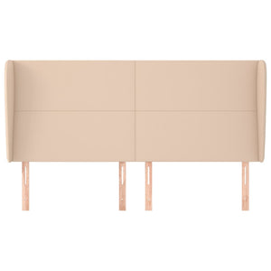 Testiera ad Orecchio-Testata con Orecchie Cappuccino 163x23x118/128 cm in Similpelle