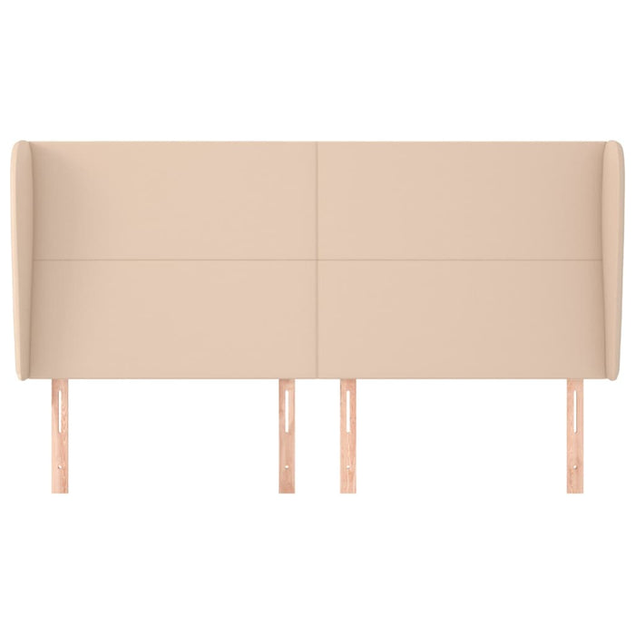 Testiera ad Orecchio-Testata con Orecchie Cappuccino 163x23x118/128 cm in Similpelle