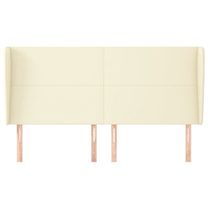 Testiera ad Orecchio Crema 183x23x118/128 cm in Similpelle cod mxl 48385