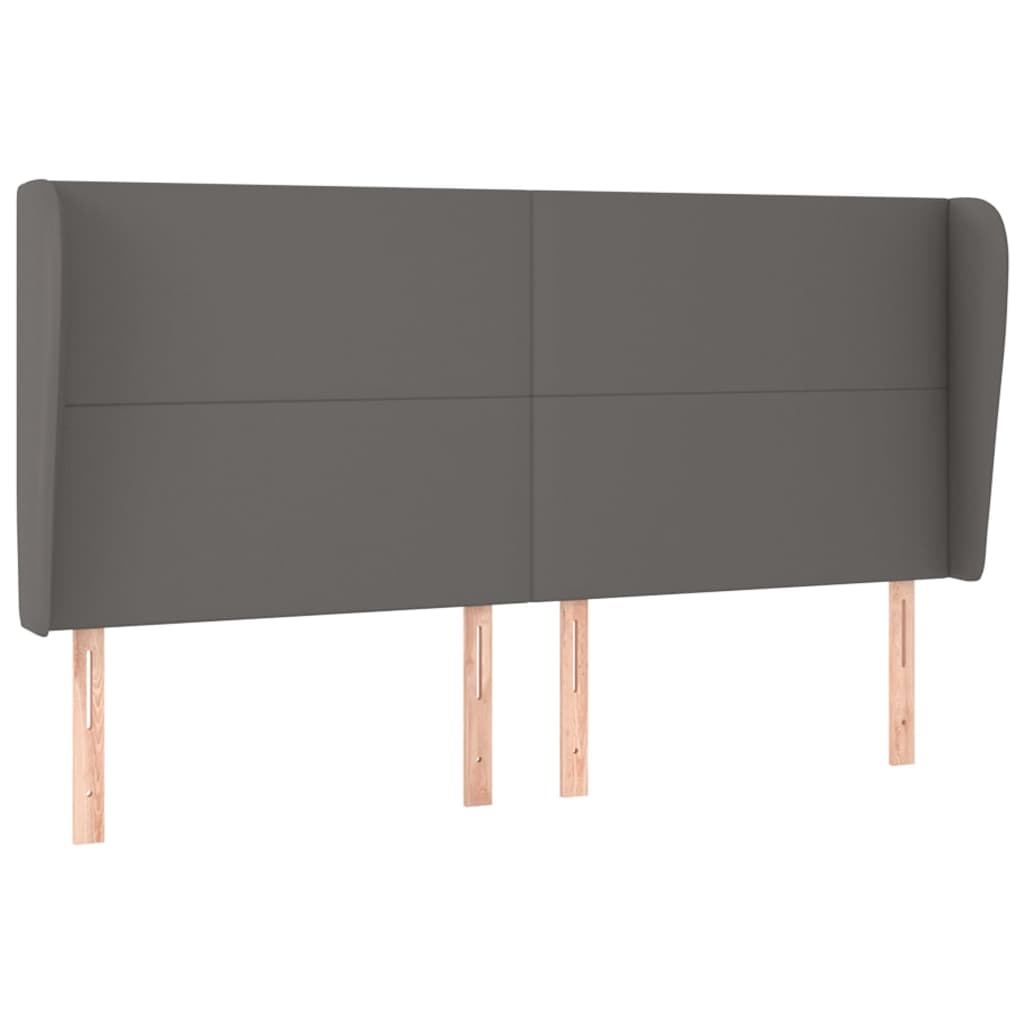 Testiera ad Orecchio-Testata con Orecchie Grigio 203x23x118/128cm in Similpelle 277307