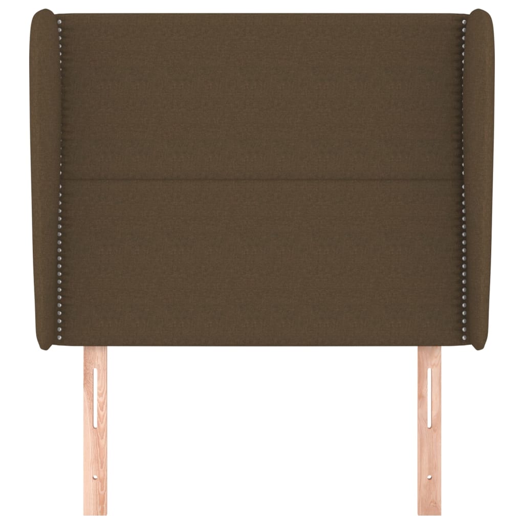 Testiera ad Orecchio Marrone Scuro 93x23x118/128 cm in Tessuto 3117801