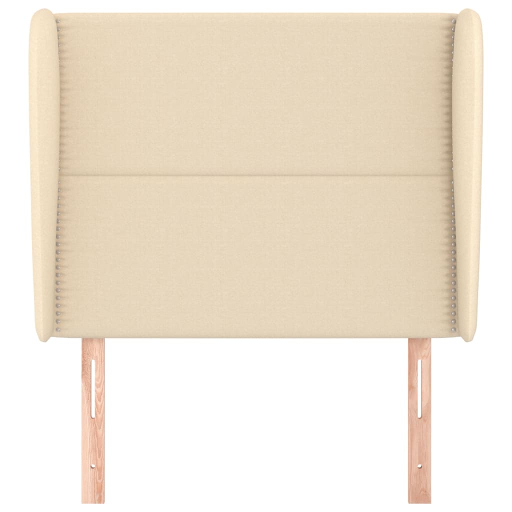Testiera ad Orecchio Crema 93x23x118/128 cm in Tessuto 3117803