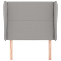 Testiera ad Orecchio-Testata con Orecchie Grigio Chiaro 103x23x118/128 cm in Tessuto 823114