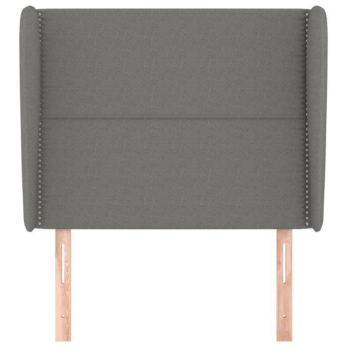 Testiera ad Orecchio-Testata con Orecchie GrigioScuro 103 x 23 x 118/128cm inTessuto 644990
