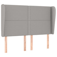 Testiera ad Orecchio-Testata con Orecchie Grigio Chiaro 147x23x118/128 cm in Tessuto 541620