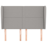 Testiera ad Orecchio-Testata con Orecchie Grigio Chiaro 147x23x118/128 cm in Tessuto 541620