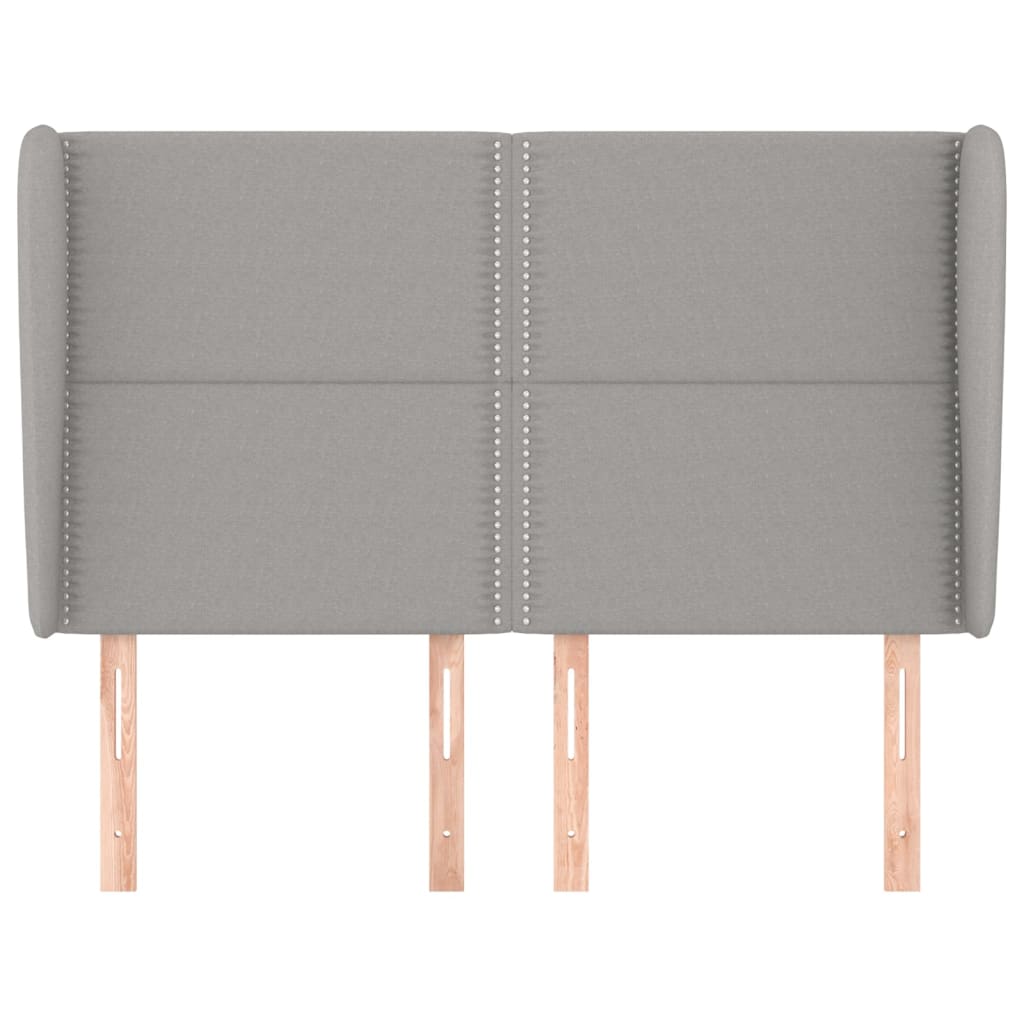 Testiera ad Orecchio Grigio Chiaro 147x23x118/128 cm in Tessuto 3117814