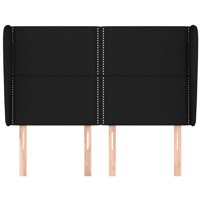 Testiera ad Orecchio Nera 147 x 23 x 118/128 cm in Tessuto 3117816