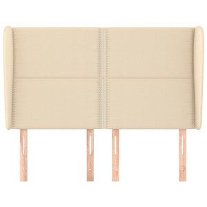 Testiera ad Orecchio-Testata con Orecchie Crema 147 x 23 x 118/128 cm in Tessuto 648151