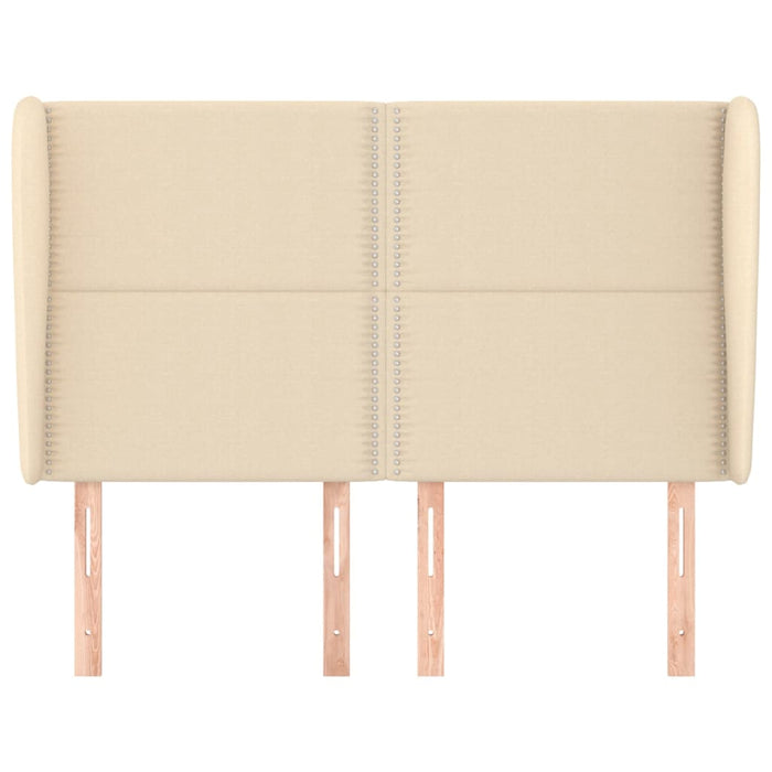 Testiera ad Orecchio-Testata con Orecchie Crema 147 x 23 x 118/128 cm in Tessuto 648151