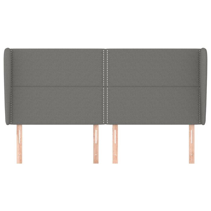 Testiera ad Orecchio GrigioScuro 183x23x118/128cm in Tessuto 3117831