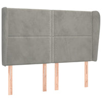 Testiera ad Orecchio Grigio Chiaro 147x23x118/128 cm in Velluto 3117864