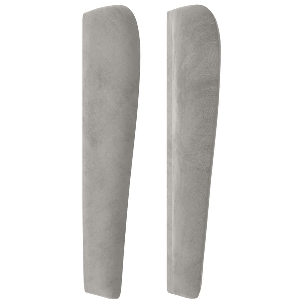 Testiera ad Orecchio Grigio Chiaro 203x23x118/128 cm in Velluto 3117882