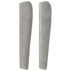 Testiera ad Orecchio Grigio Chiaro 203x23x118/128 cm in Velluto 3117882