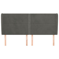 Testiera ad Orecchio GrigioScuro 203x23x118/128cm in Velluto 3117883