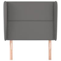 Testiera ad Orecchio-Testata con Orecchie Grigio Scuro 93x23x118/128cm in Similpelle 539818