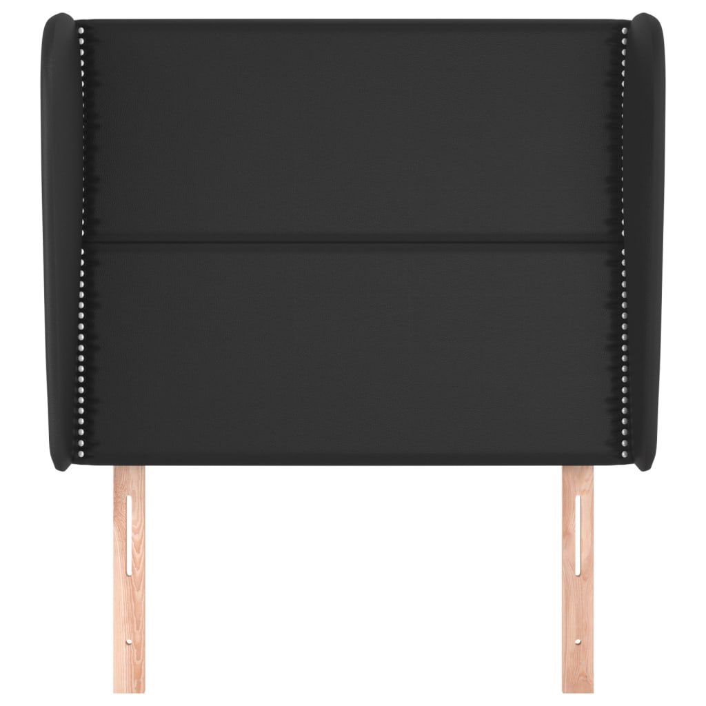 Testiera ad Orecchio-Testata con Orecchie Nera 103x23x118/128 cm in Similpelle 313220