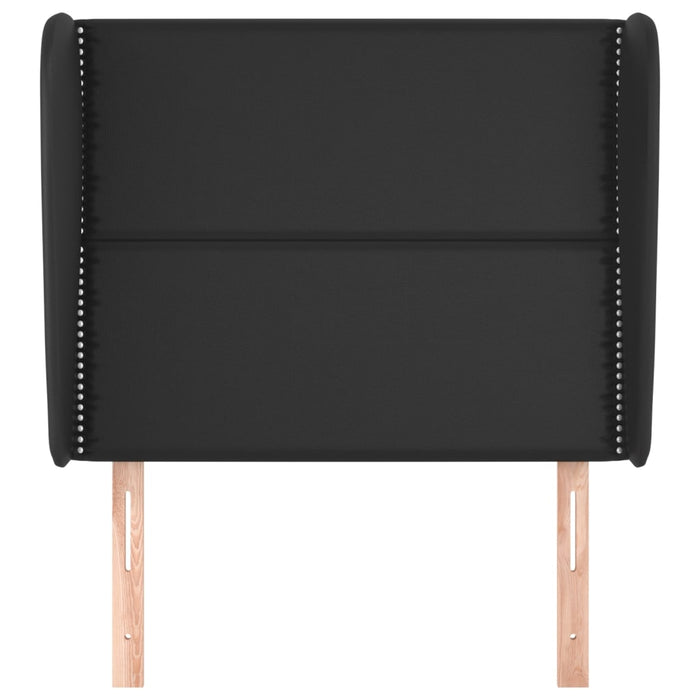 Testiera ad Orecchio-Testata con Orecchie Nera 103x23x118/128 cm in Similpelle 313220