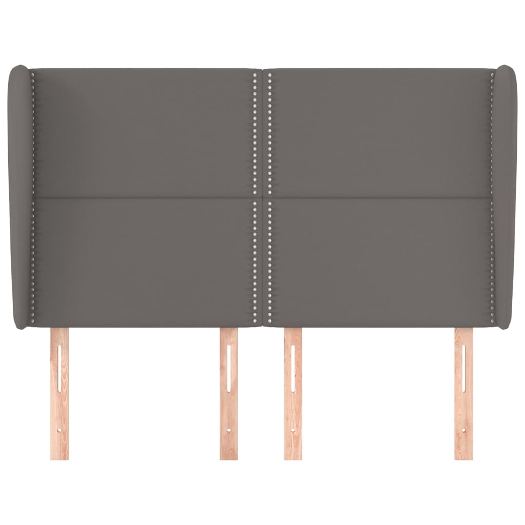 Testiera ad Orecchio-Testata con Orecchie Grigio 147x23x118/128cm in Similpelle 482674