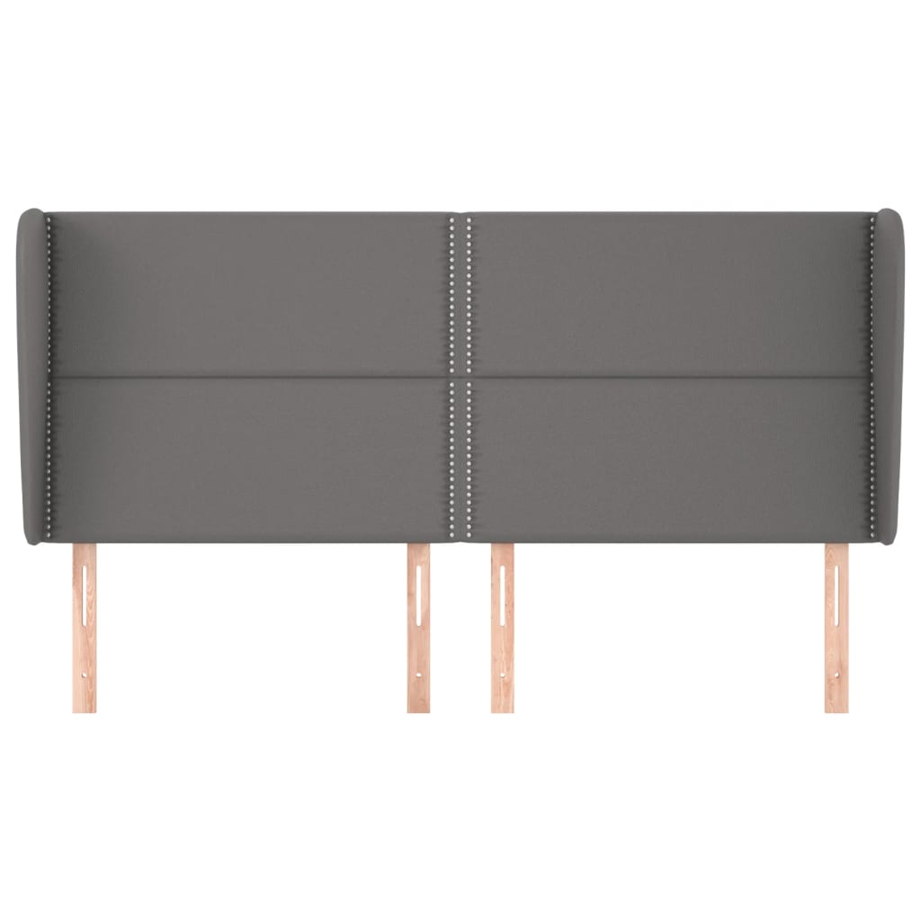 Testiera ad Orecchio Grigio 163x23x118/128cm in Similpelle 3117916