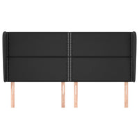 Testiera ad Orecchio-Testata con Orecchie Nera 183x23x118/128 cm in Similpelle 799615