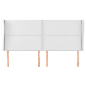 Testiera ad Orecchio Bianca 203x23x118/128 cm in Similpelle 3117925