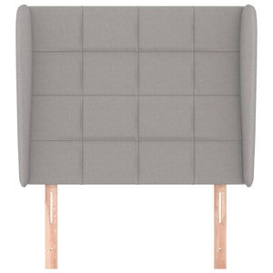 Testiera ad Orecchio Grigio Chiaro 93x23x118/128 cm in Tessuto 3117938