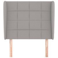 Testiera ad Orecchio-Testata con Orecchie Grigio Chiaro 93x23x118/128 cm in Tessuto 813426